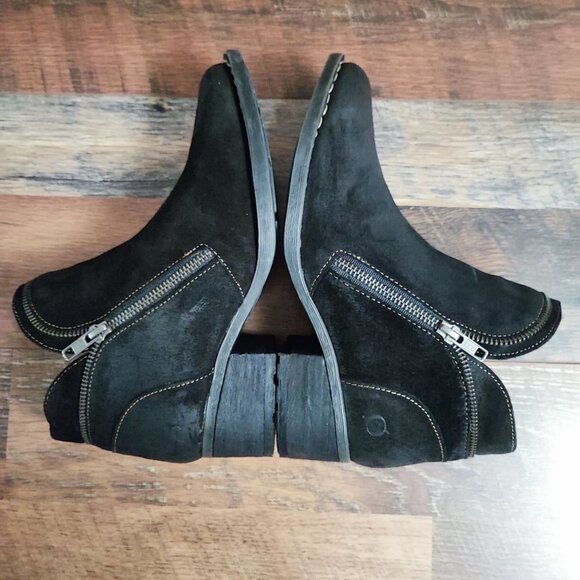 Born Women's Malta Black Leather Ankle Boots Size 8 - Picture 6 of 8